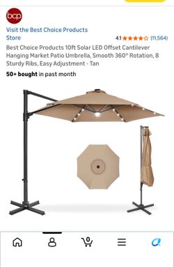 Cantilever umbrella and weighted base