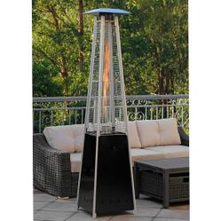 48000 BTU Pyramid Patio Heater for Outdoor Double Layer Stainless Steel Burner Triple Protection Sys
