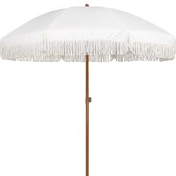 Fringe Umbrella With Base 
