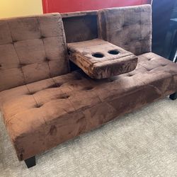 🌟NEW Dark Brown Futon Sofa Bed👍FREE FINANCING AVAILABLE 👉 NO CREDIT CHECK 