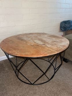 Round Wooden Coffee Table
