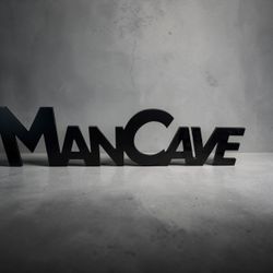 MANCAVE Black Wall Decor Sign