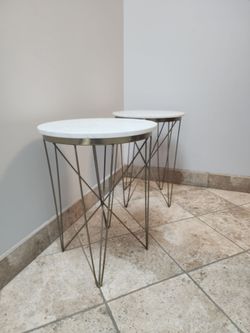 Modern Marble Brass side tables