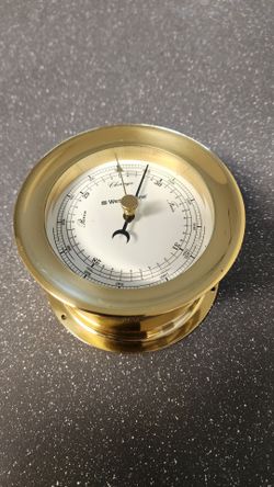 Vintage brass barometer