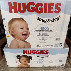Huggies Diapers Size 4  , 5  & 6 - $40 Each Box 