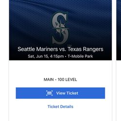 Mariners Tickets For Sale- Sec 119 (Saturday 6/15 At 4:15pm)