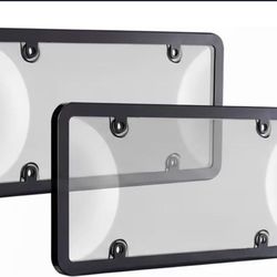 License Plate Protector 2PCS, Clear License Plate Cover & Frames, Rust-Proof Auto Car License Plate
