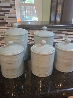 Blue canister set