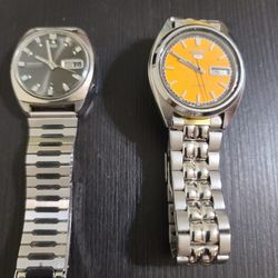 Vintage Seiko Both Are Automatic 17 Jewels 5 Star