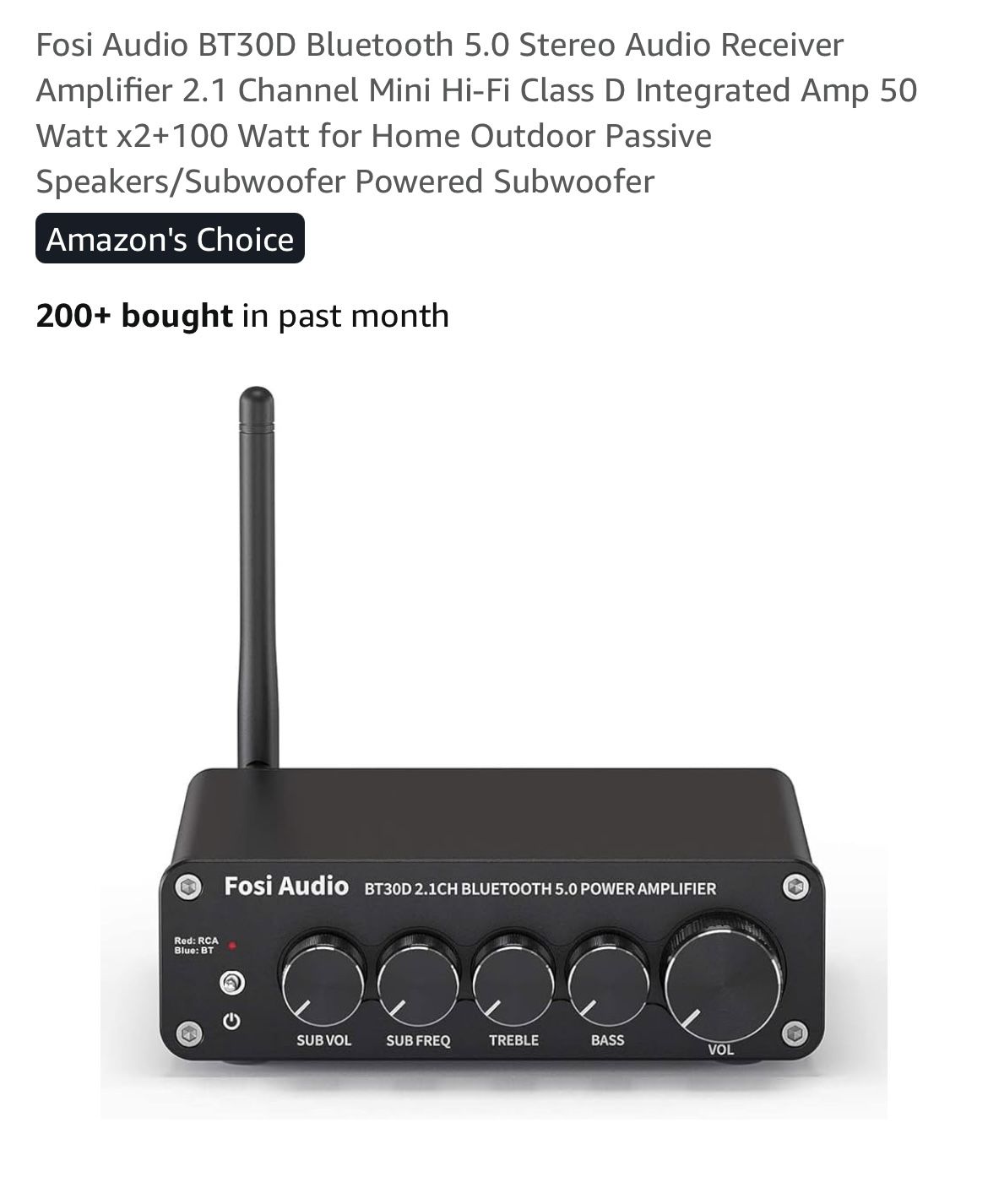 Audio Receiver Amplifier