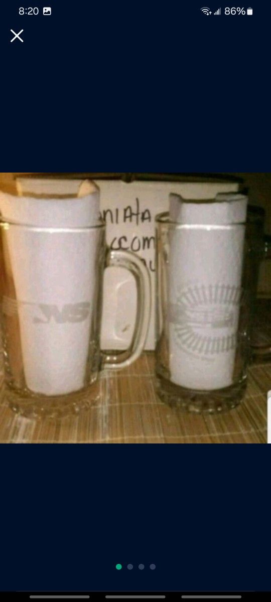 NEW..case Of Local Railroad Glass Mugs