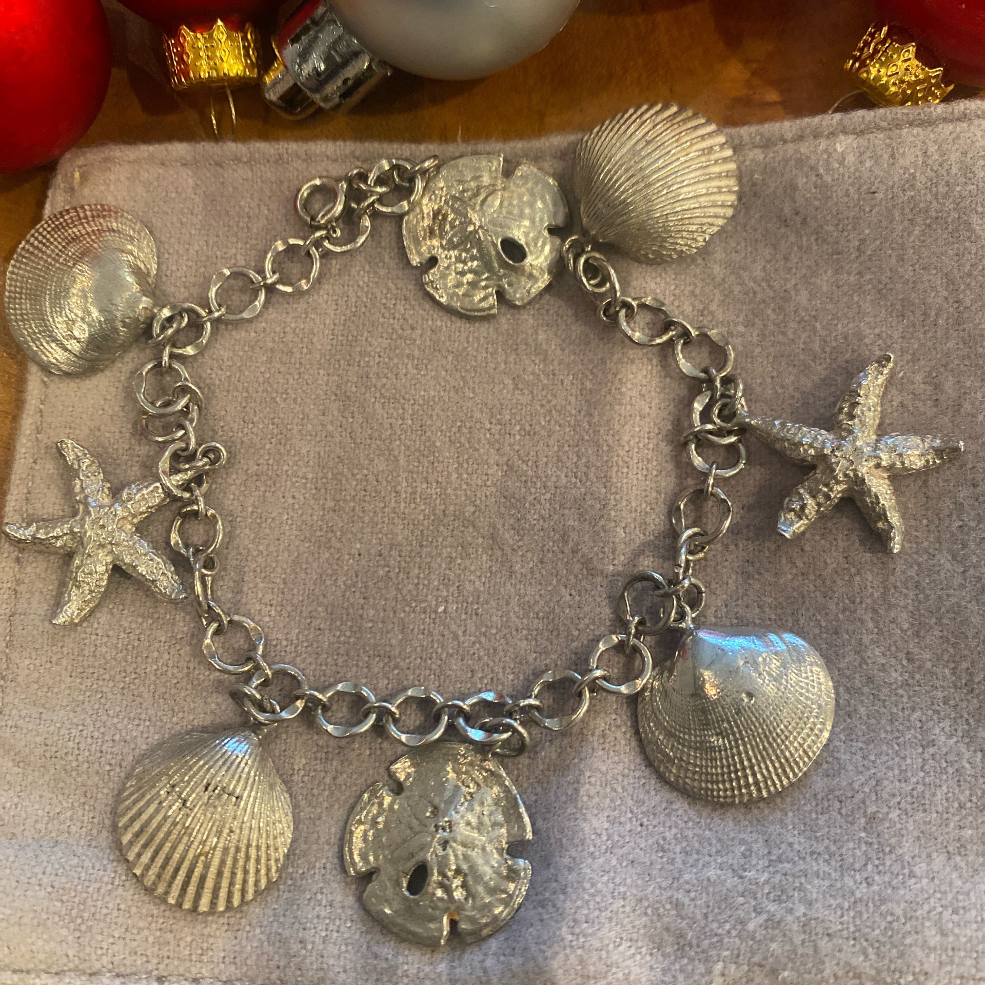 Sterling nautical charm bracelet
