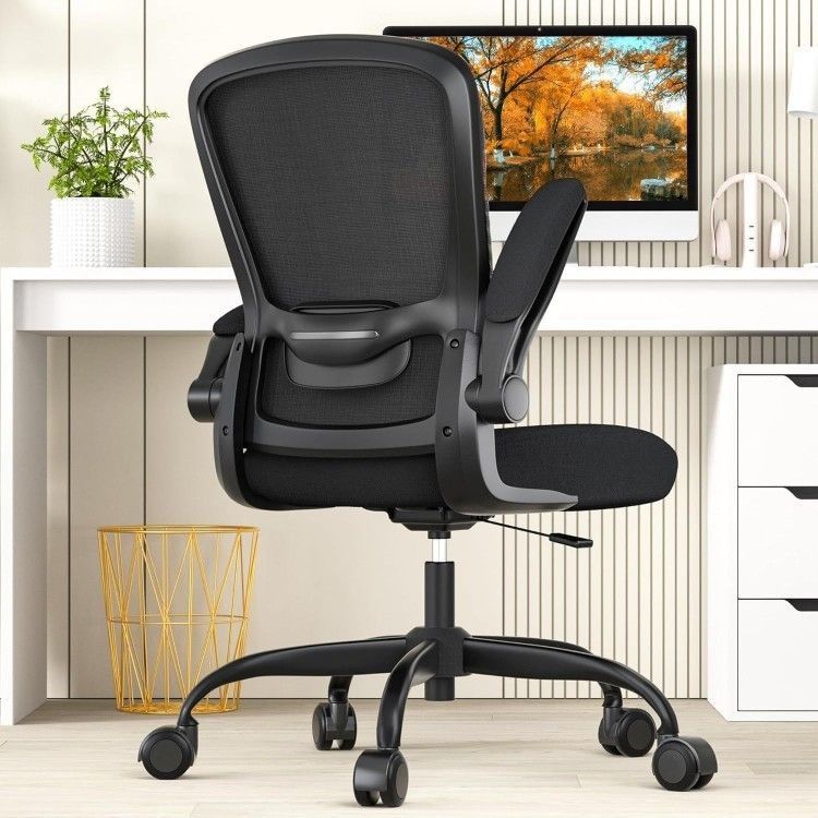 Mimoglad Office Chair, Ergonomic Desk Chair with Adjustable Lumbar Support, Black