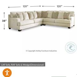 X-Large Sectional Couch + Ottoman-Must Go!