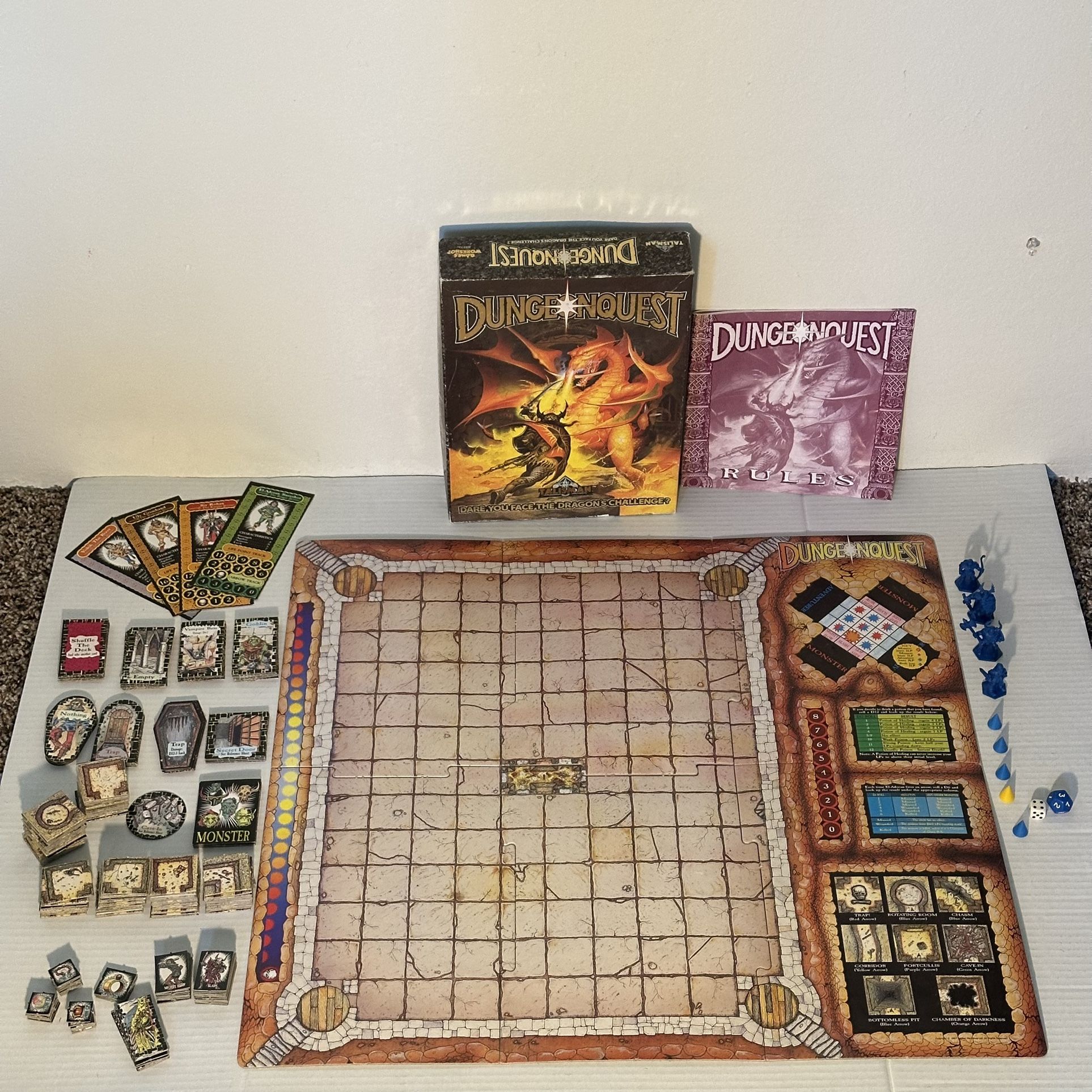 1987 Dungeon quest Board Game