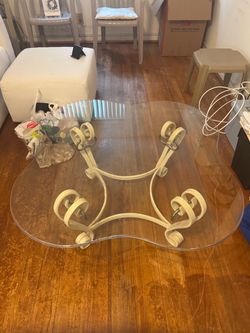 Glass coffee table
