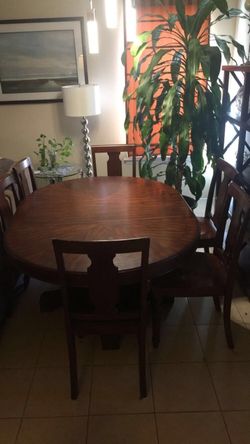 Dining table with 6 chairs