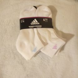 Women's Adidas Cushioned Aeroready Compression Socks 6 Pair