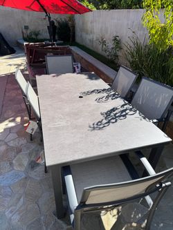 Agio Maxwell 7-piece Outdoor Patio Sling Dining Set