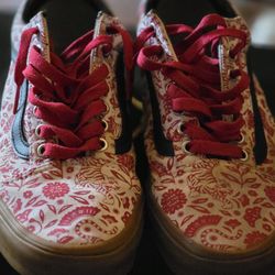 Old Skool Racing Red Vans 