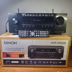 NEW Denon S940H AVR Home Theater Receiver Bluetooth WI-FI Heos Apple Airplay 2 