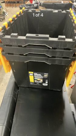 3-12 gallon black and yellow totes