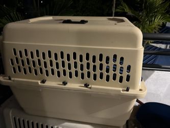 Airline Approved Plastic Dog Kennel with Wheels, Medium