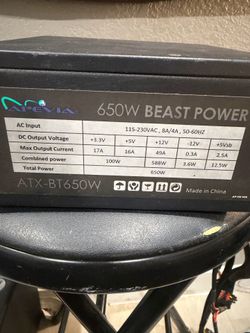 Apevia 650W ATX Computer Power Supply – Tested Working