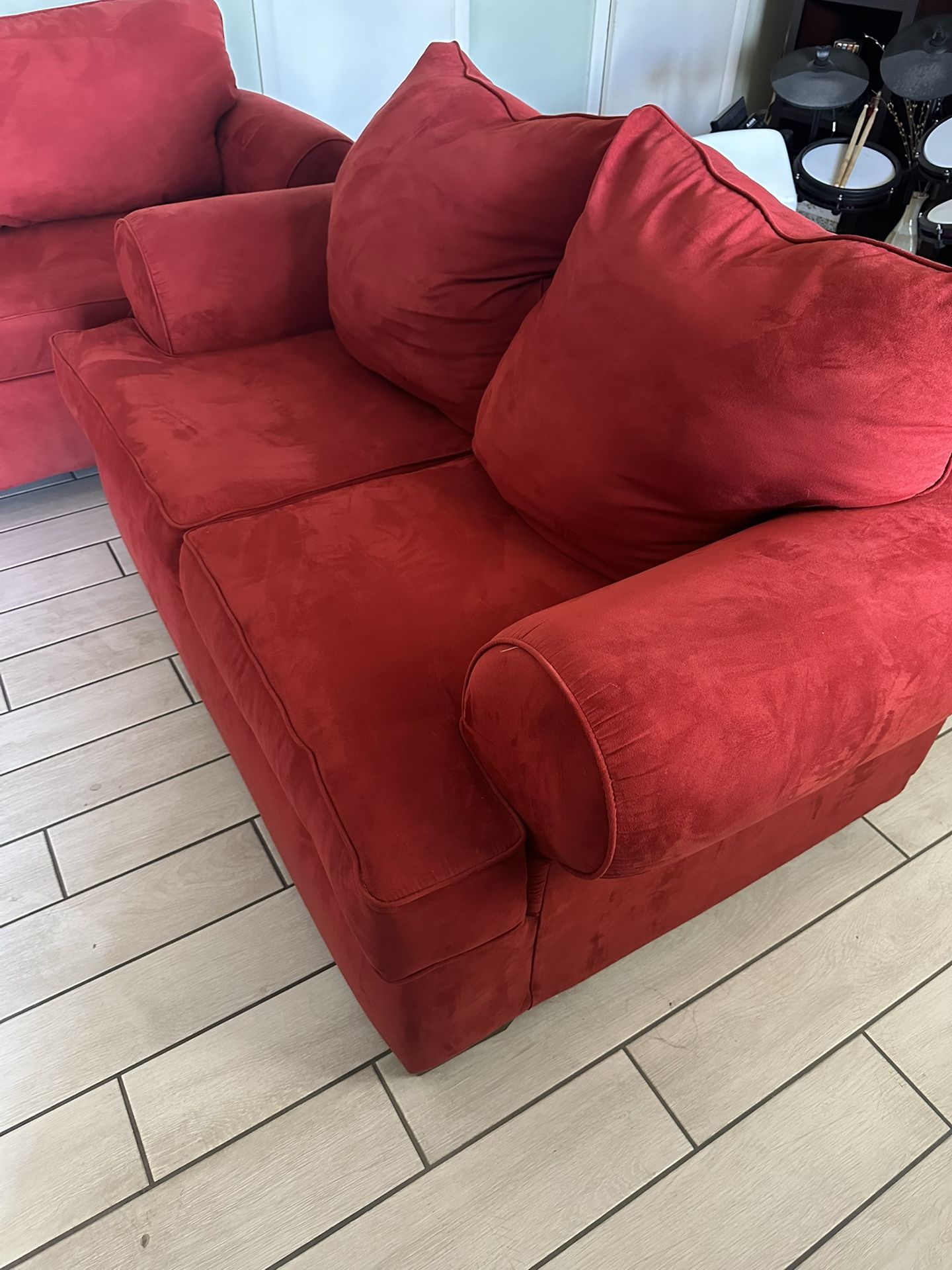 Set Of Sofas And 2 Ends Table