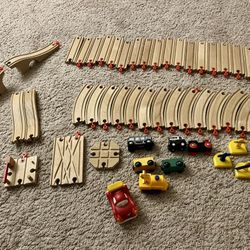 Wooden Toy Trains and Tracks