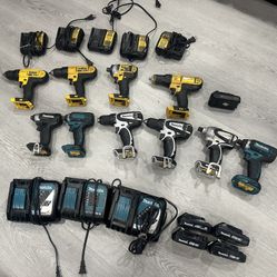 Makita & Dewalt Drills/ Chargers/ Batteries
