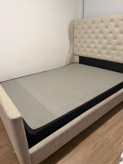 Queen Bed Frame with free mattress - $200