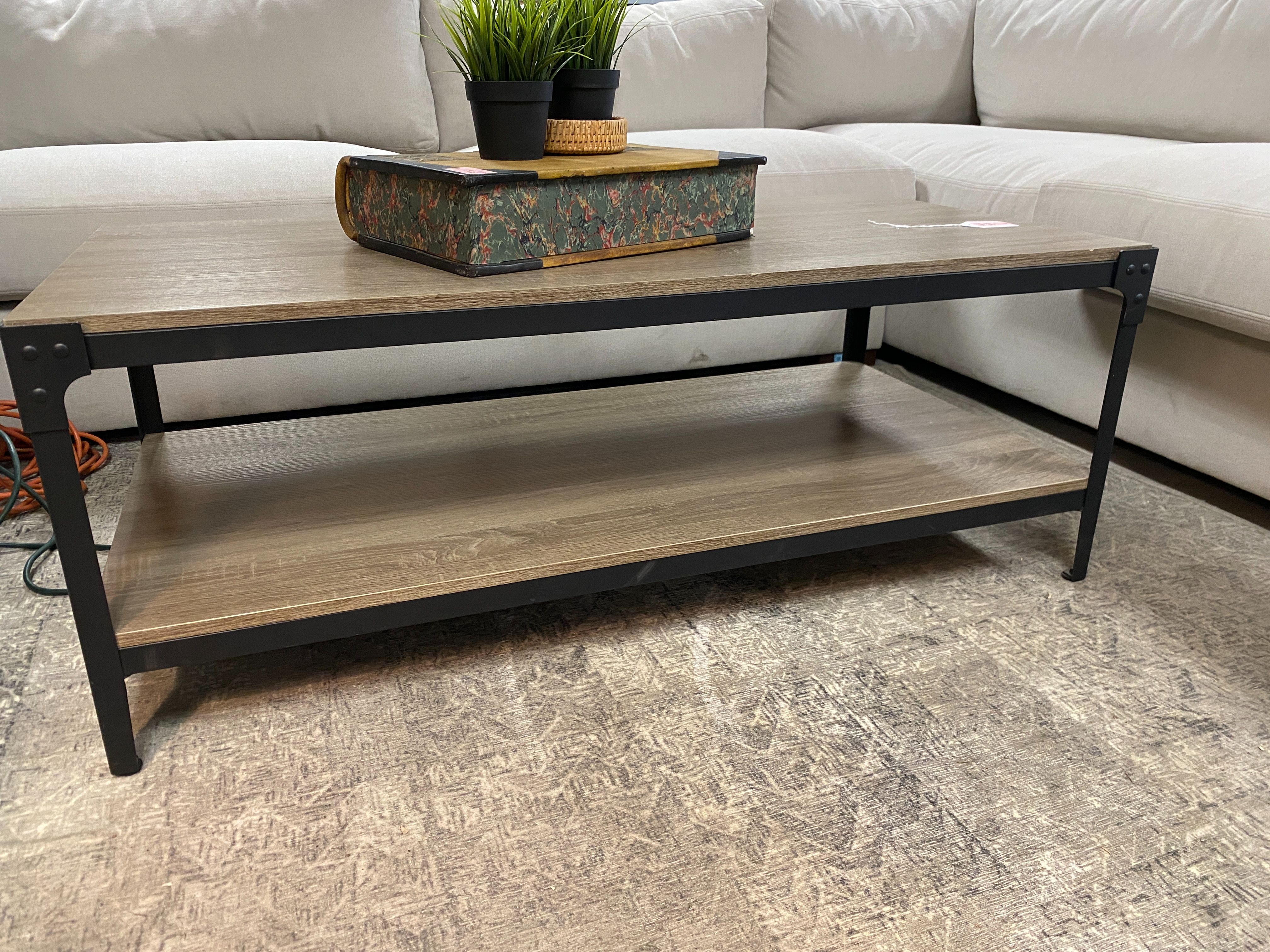 Wide Grey Coffee Table