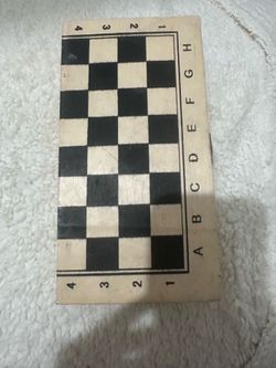 Classic Black and Cream Travel Chess Board - Unbranded