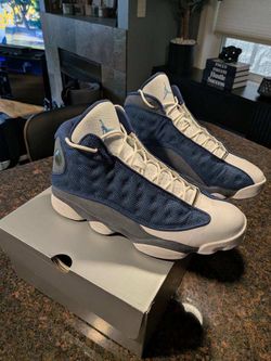 Nike Air Jordan 13 Navy/Carolina Blue/Flint Grey/White 414571-404, Sz 12, XIII