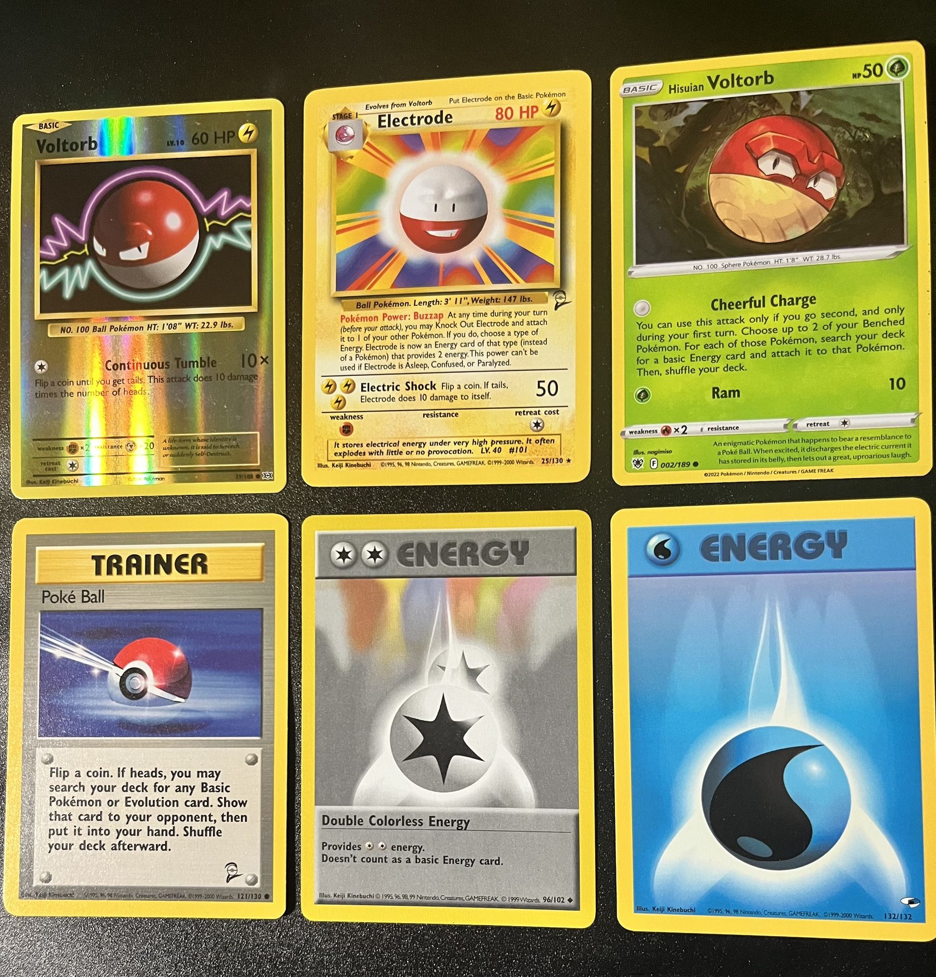 6 Pokemon TCG Holo/Reverse Holo/Regular Voltorb Poke Ball Electrode NM