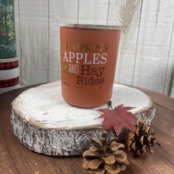 Pumpkins An Apples And Hay Rides Candle 15 Oz.