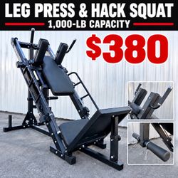 NEW LEG PRESS AND HACK SQUAT MACHINE NEW IN BOX