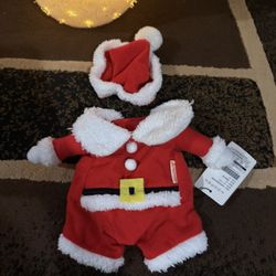 Puppy Santa Outfit