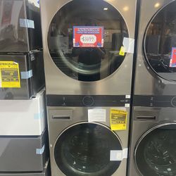 LG WKE100HVA 🇺🇸Truckload Clearance Sale 27”Electric WashTower with 4.5 Cu. Ft. Washer Capacity
