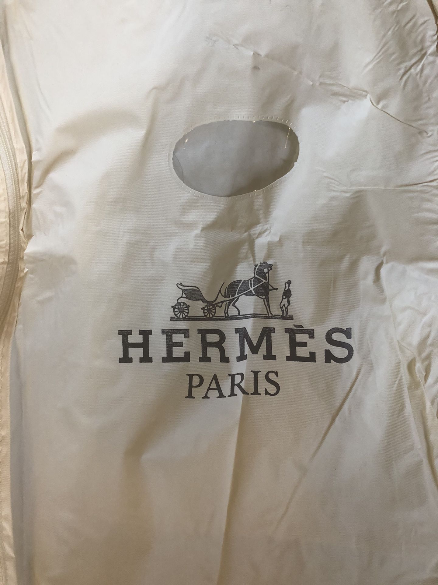 Authentic Hermès garment bag. Great condition. Protects high end garments. $66