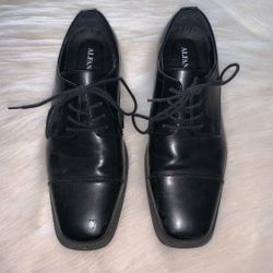 Men’s All Black Cap-Toe Oxfords From Alfani