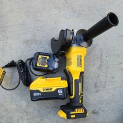 Dewalt 20v Grinder Brushless Set With Battery 6.0 Ah And Charger Brand New 
