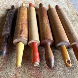 6 Antique Wooden Kitchen Rolling 