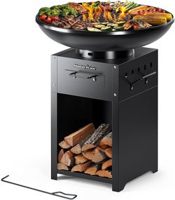 MASTER COOK Plancha Asada Grill, Spacious BBQ Charcoal Grill, 