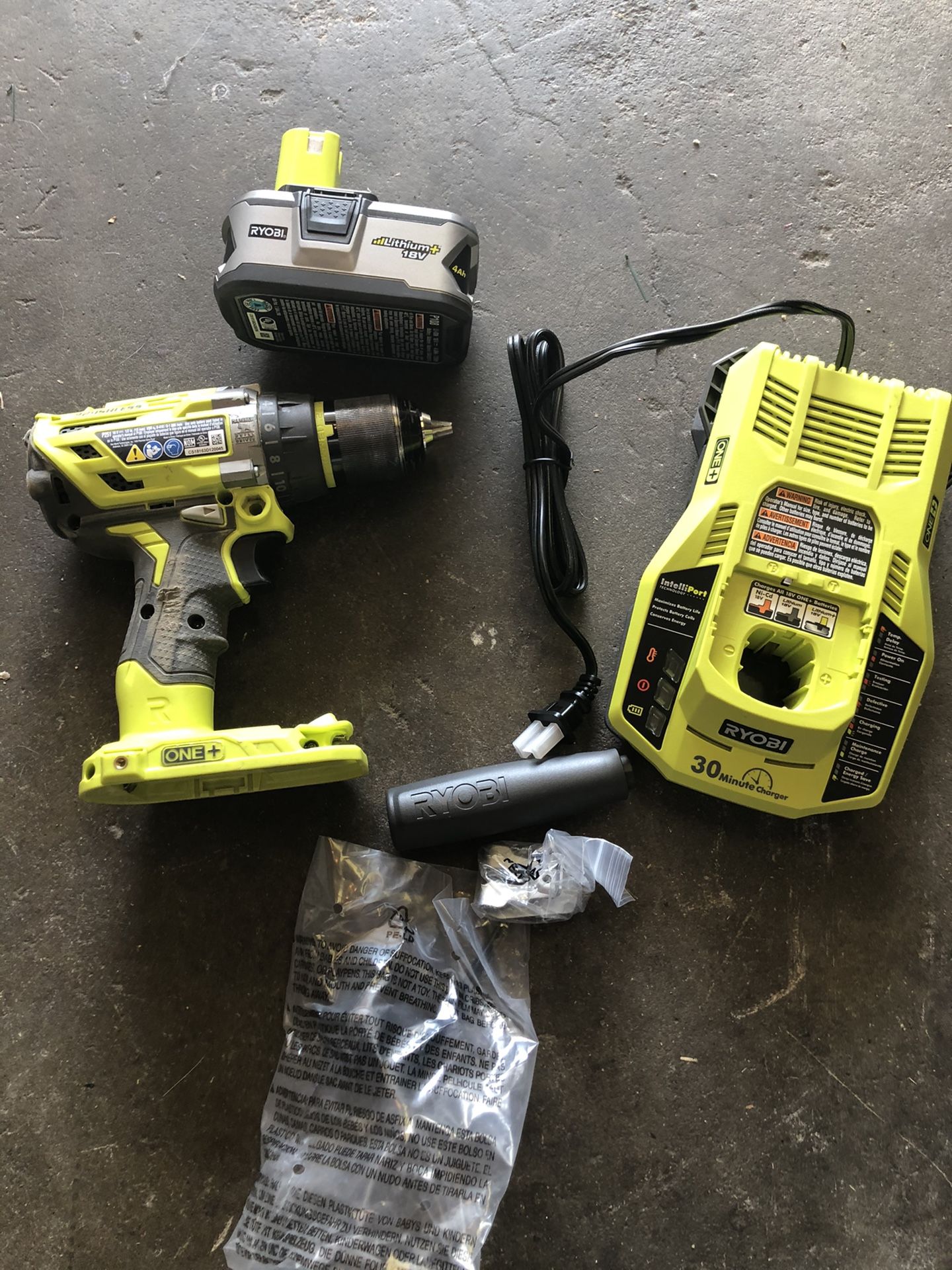 Ryobi 18V 1/2in. Cordless Brushless Hammer Drill/Driver Kit Used