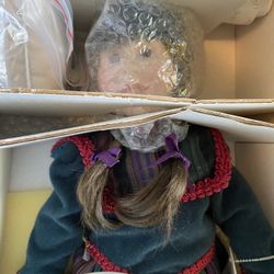 Porcelain Ellis Island  19” Doll