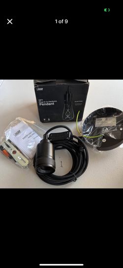 60-Watt 1-Light Socket Matte Black Industrial Style Pendant Light Plug In & Hardwire Fixture (No Bulb or Shade Included) 