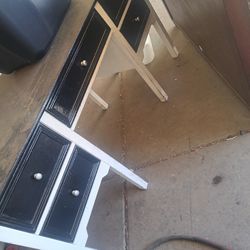 Desk White And Black