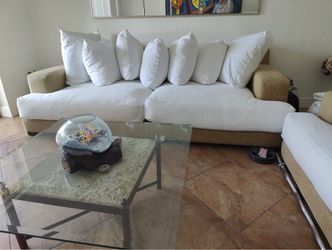 Living room set canvas white